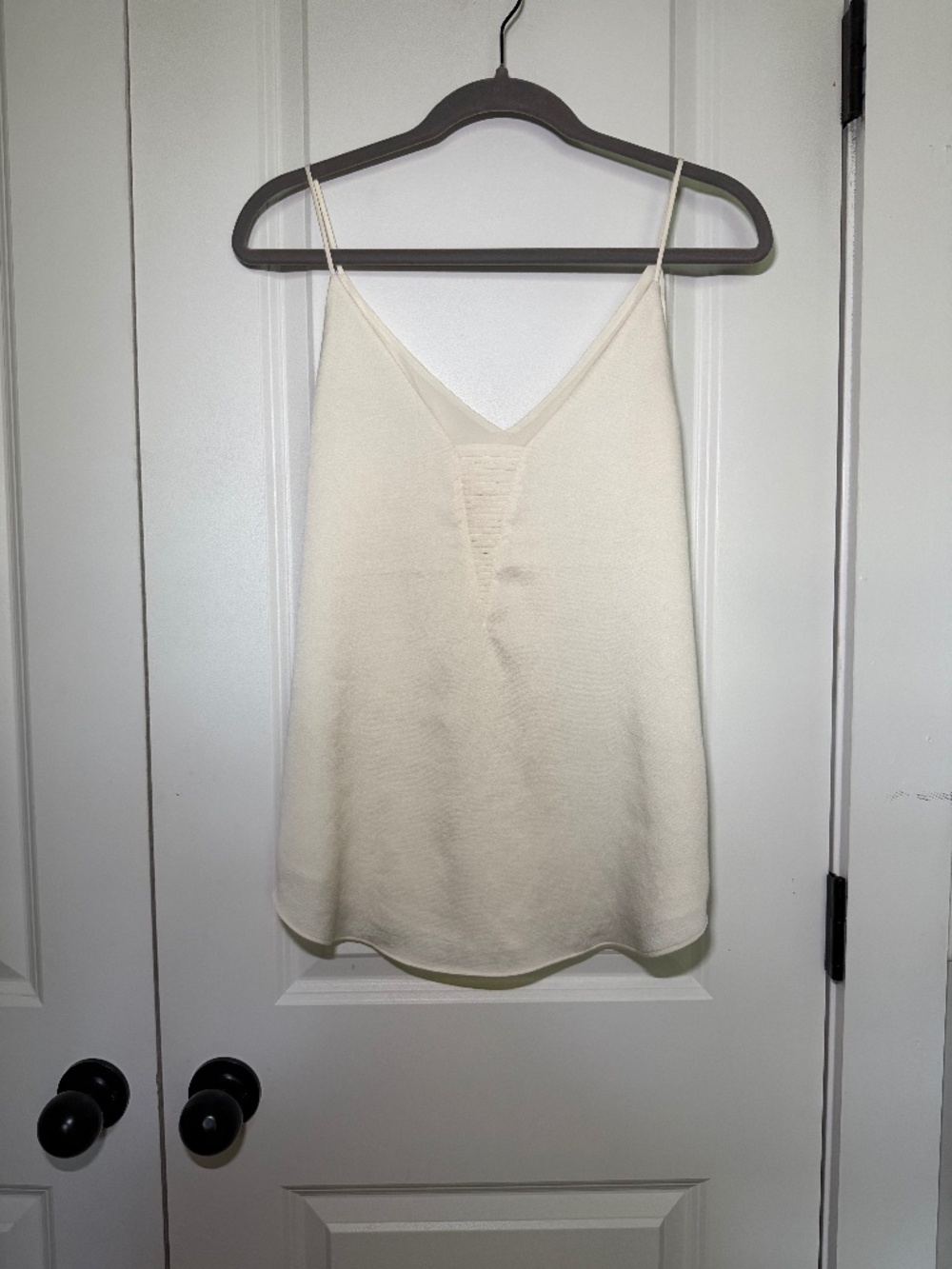 Express Satin Cami Tank | Ivory Cream | Y2K Minimalist Quiet Luxury